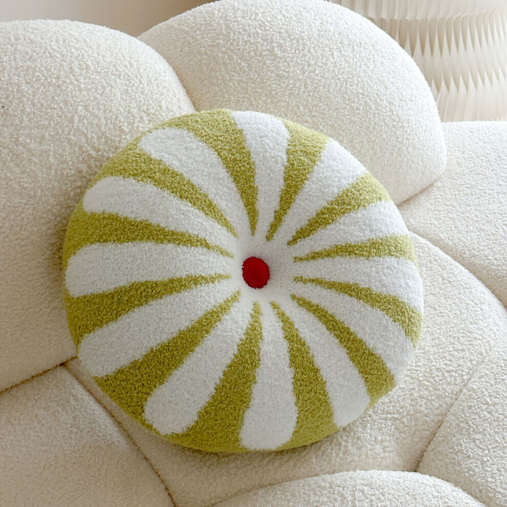 Ball Pillow Green 15.7 Inch Round Decorative Cushion
