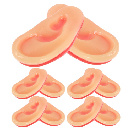 Halloween Prank Ears Realistic Simulation Prop 10 Pcs
