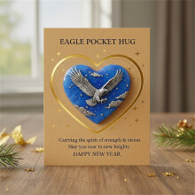 Pocket Hug Token Heart Card Butterfly Metal Keepsake 3.15 x