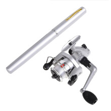 Pen Fishing Rod and Reel Combo Aluminum Alloy Mini Telescopic Pocket Fishing Rod Pole Spinning Reel Set
