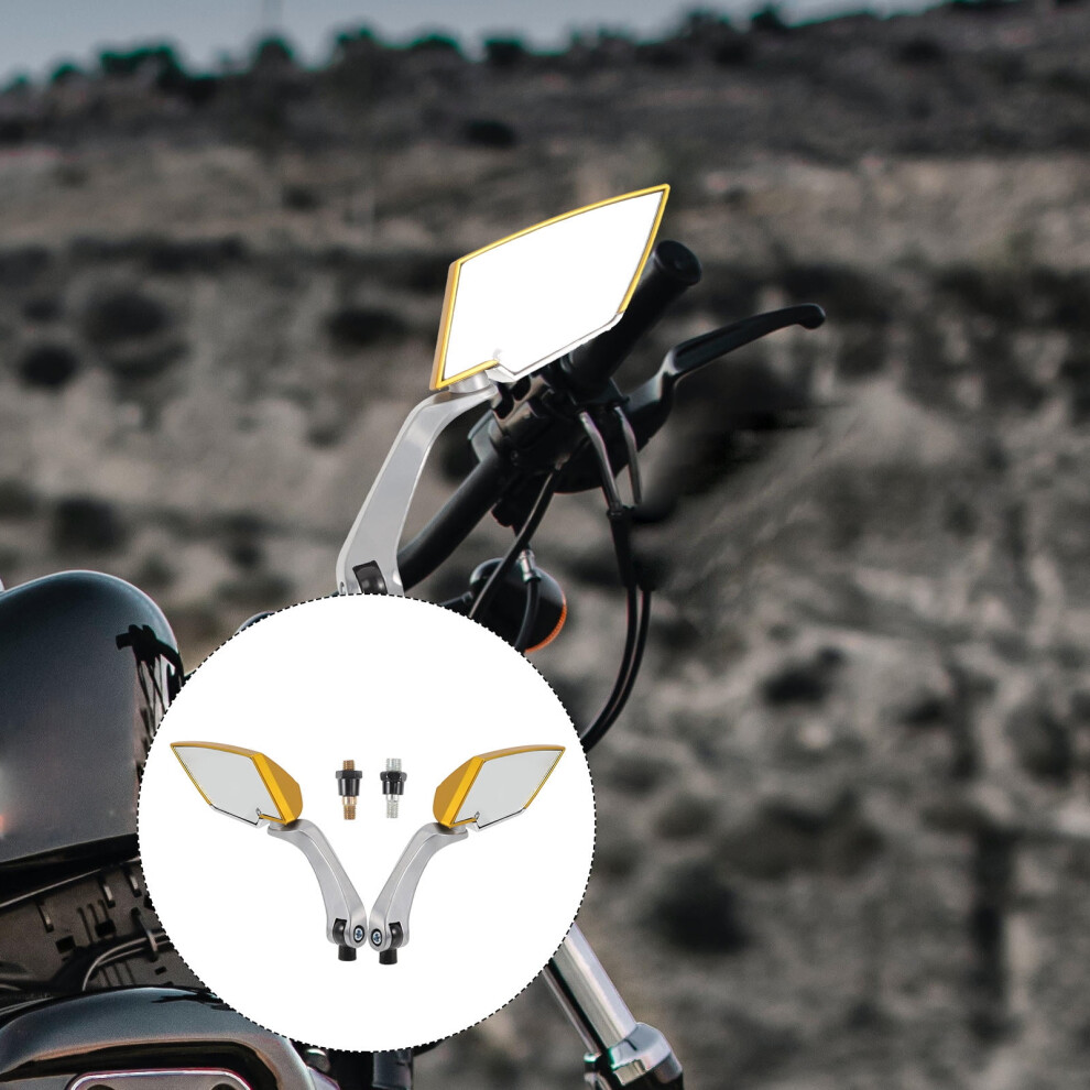 Worgeous 1 Pair Handlebar Mirror Motorcycle Rear View Side Mirror Motorbike Supply 9170372293858