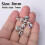 Silver Plated Crystal Rhinestones 8mm Round 20pcs 5