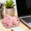 Peluche avec lit 14 cm Mini peluche rose 7