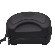 Black Ski Goggle Case with Shockproof Eva Shell and Sturdy Hook for Outdoor Eyewear Storage