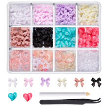 1Box Nails Charm for Nails 3D Nails Rhinestones Nails Decorations Professional Craft Nails Art Supplies for Women
