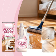 Rose Scented Floor Cleaner Concentrate – Multi-Surface, Safe for Wood/Tile/Laminate, Stain & Grime Removal, Restores Shine, Mop & Robot Vacuum