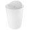 White Plastic Garbage Can for Home Use Swing Lid Design 1
