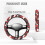 Steering Wheel Cover Camo Red Black Elastic Universal Fit 5
