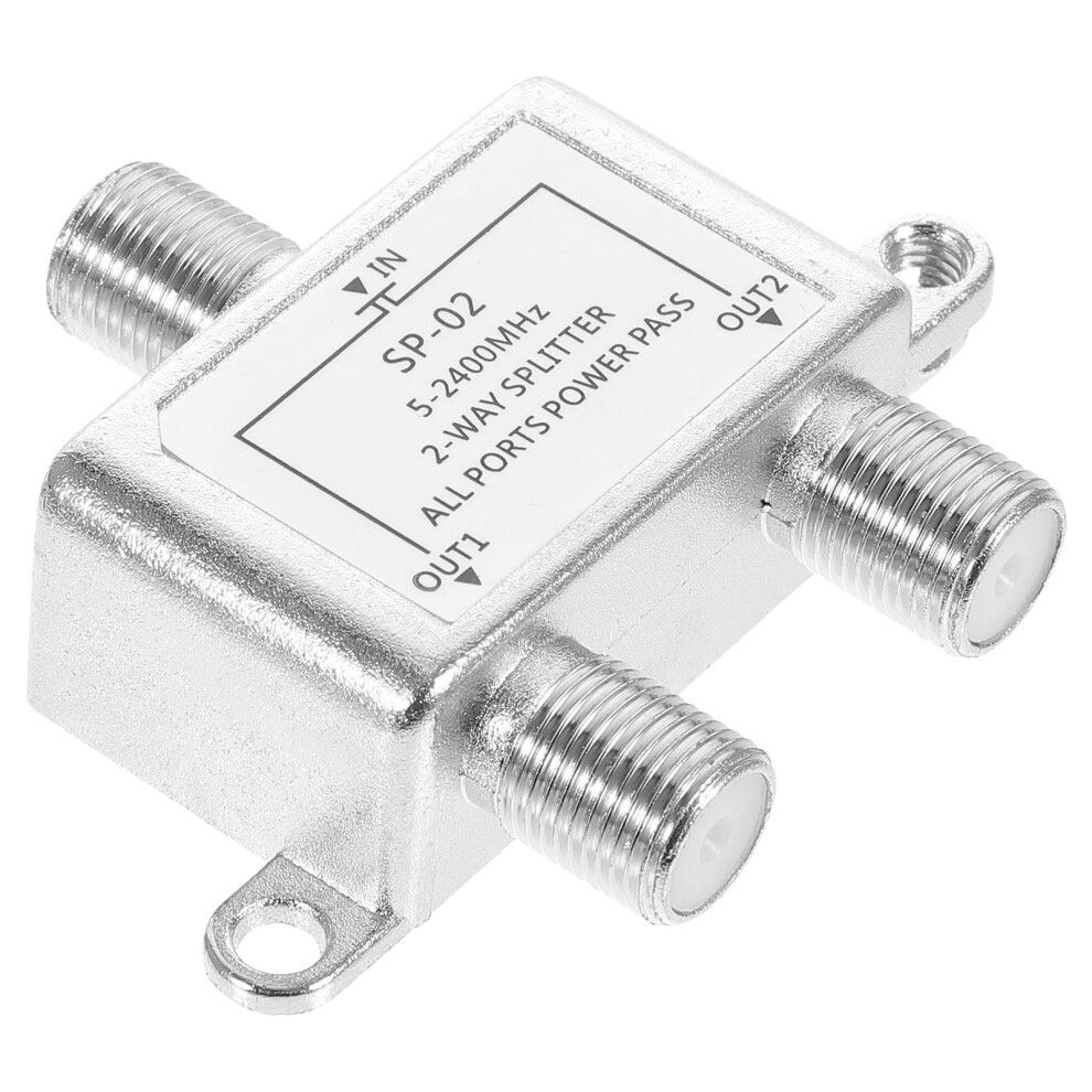 Coax Splitter Coaxial Cable Splitter 5-2400Mhz Cable Splitter 2 Way Internet And Tv Supply(2.09"X1.81"X0.59") 9327961847682