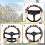 Steering Wheel Cover Camo Red Black Elastic Universal Fit 6