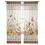 Sheer Curtains Rustic Brown Floral 52x63 Inch 2 Panels 7