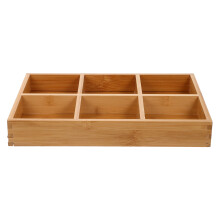 Creamer Basket Six Grid Bamboo Plate Household Fruit Container Man