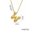 Bubble Letter Necklace Gold Plated Dainty Initial Pendant 2