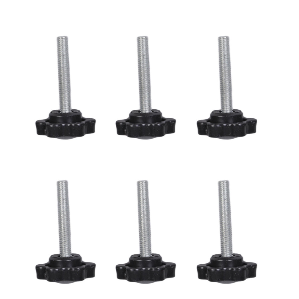 6Pcs 5Mm Knurled Grip Ergonomic Thumb Screw Knob Industrial Screws Replacement Hexagonal Head Handle Hand Screw Enduring 9130661089265