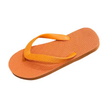 Orange Unisex Non-Slip Rubber Beach Sandals, Casual Indoor/Outdoor Summer Slippers, Lightweight & Comfortable, Size 37 EU (9.25"), 1pc