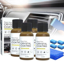 Restaurador de recubrimiento cristalino para plásticos, salpicaderos, molduras y cuero de automóviles: protección UV, fácil aplicación,