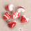 Herzförmige Lampwork-Glasperlen, rot-weiß, 10 Stück 1