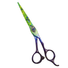 Hair Scissors Hair Cutting Scissors Stainless Steel Razor Hair Trimming Scissors 17.5cm Long Multicolor