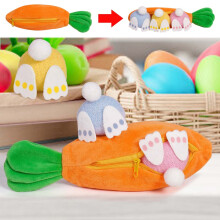 Oster-Karottenhasen-Spielset, Cartoon-Tierpuppen-Zubehör, Geschenk für Freunde, niedliche Dekoration, Partyartikel, Feiertagsdekoration