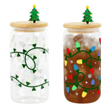 Gobelet de Noël à couleur changeante avec couvercle et paille – Mug de voyage réutilisable, cadeau pour elle (Saint-Valentin, anniversaire) –