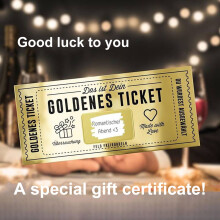 Golden Ticket Scratch-off Card Gravure Printed 1 Piece