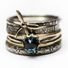 Vintage Handmade 925 Silver Rings Dragonfly Animal Party Jewelry Gift Size 6-11-Silver-11