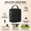 (Black) Sac à Déjeuner Isolé, Grande Capacité 2
