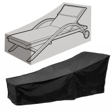 Housse imperméable et résistante pour chaise longue de patio - Noire - 198 x 68 x 70 cm