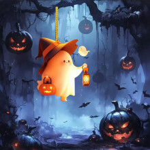 Halloweenská dýně plyšová závěsná dekorace na auto