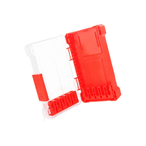 Drill Bit Case Impacts Resistant Plastic Tool Organizers Holder With Removable Trays For Construction Site Garage 2