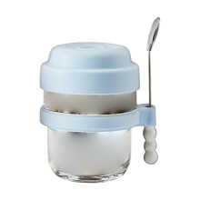 Bicchieri riutilizzabili per cereali da colazione con coperchio e cucchiaio. Contenitori portatili a prova di perdite 3 in 1 per cereali, ideali per