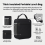 (Black) Sac à Déjeuner Isolé, Grande Capacité 4