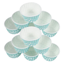 Himmelblå papir cupcakeforme til bagning og opbevaring med klare farver og festlig atmosfære 50 stk.