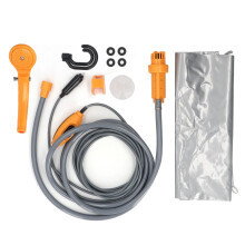 Portable Camping Shower, Electric Outdoor Shower Kit Leakproof Comfortable Grip Adjustable Water Flow For Travel For Car Washing