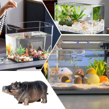 Hippo-Shaped Fish Tank Bubbler Ornament – Portable, Floating Aquarium Decoration, Compatible with Most Tanks