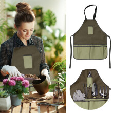 Tablier de jardinage multifonctionnel en tissu Oxford épais, idéal pour le camping et les travaux extérieurs. Offre spéciale : tablier et