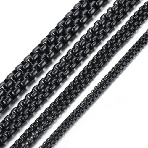 Colar com corrente rolo em aço inoxidável, 4 mm, 45 cm (18 polegadas)