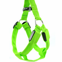 LED Light-Up Dog Vest Harness – Rechargeable, Adjustable, Reflective, Glow-in-Dark, Soft Padded – Compatible with Night Walking & Camping