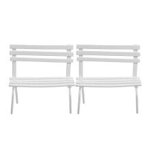 Mini Chairs Landscape 2 pcs 5.00x6.00x3.00 cm White