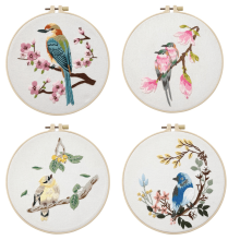 4Pack Embroidery Kits for Adults Embroidery Kit for Beginners Hand Embroidery Kit with Patterns()