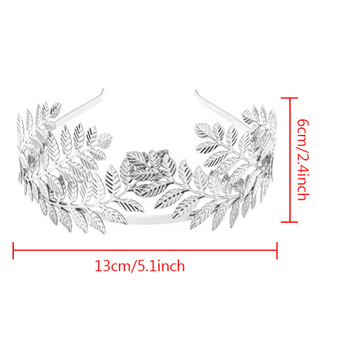 (Silver) Shiny Leaf Wedding Tiara Headband for Girls 1