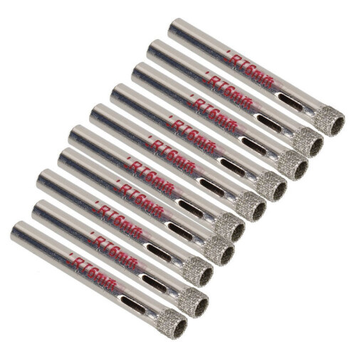6mm Diamond Drill Bit 10Pcs for Tile Glass