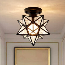 Plafonnier semi-encastré, petit lustre - pour cuisine, couloir, entrée, balcon, salle à manger, salon, bar, maison de campagne - Noir