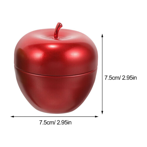 Apple-Shaped Tea Canisters with Lids - 8pcs Red Green 1