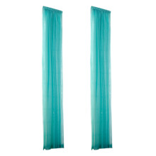 Tao Tao Sheer Curtains 2 Panels, Sky Blue Voile Drapes (200x80cm), Compatible with Bedroom & Living Room