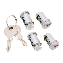 4 Lock Cores Roof Bar Rack Barrel Security Locks Metal Construction for Car Rooftop Cargo Rack System Key Replacement