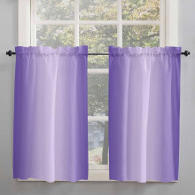 Purple Ombre Window Curtains 52x63 Farmhouse Violet