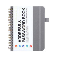 Libreta de direcciones con contraseña y cuaderno de espiral