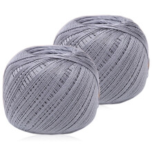 2 Rolls Cotton Yarn Silky Pearl Lacework Thread Spiral Long Staple Cotton Yarn for Crochet and Knitting Projects Type 12