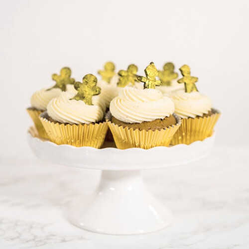 - Μίνι Cupcake, 100 τεμάχια χρυσά φύλλα αλουμινίου για μάφιν, περιτυλίγματα για cupcakes, 2